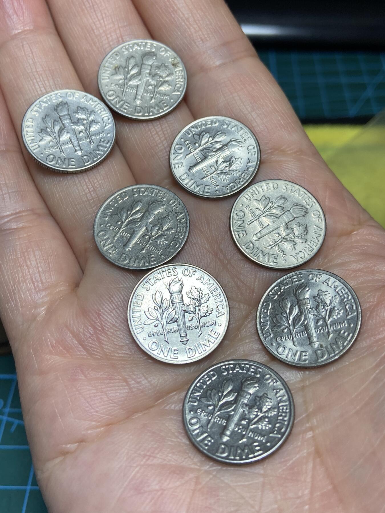 2026年第二十八场(总第一百九十七场）新春初七特拍场(佣金3%最低1元) 好品–美国🇺🇸罗斯福1角8枚：1962年67年70年73年90年2001年2008年2021年(无标版和D标丹佛造)