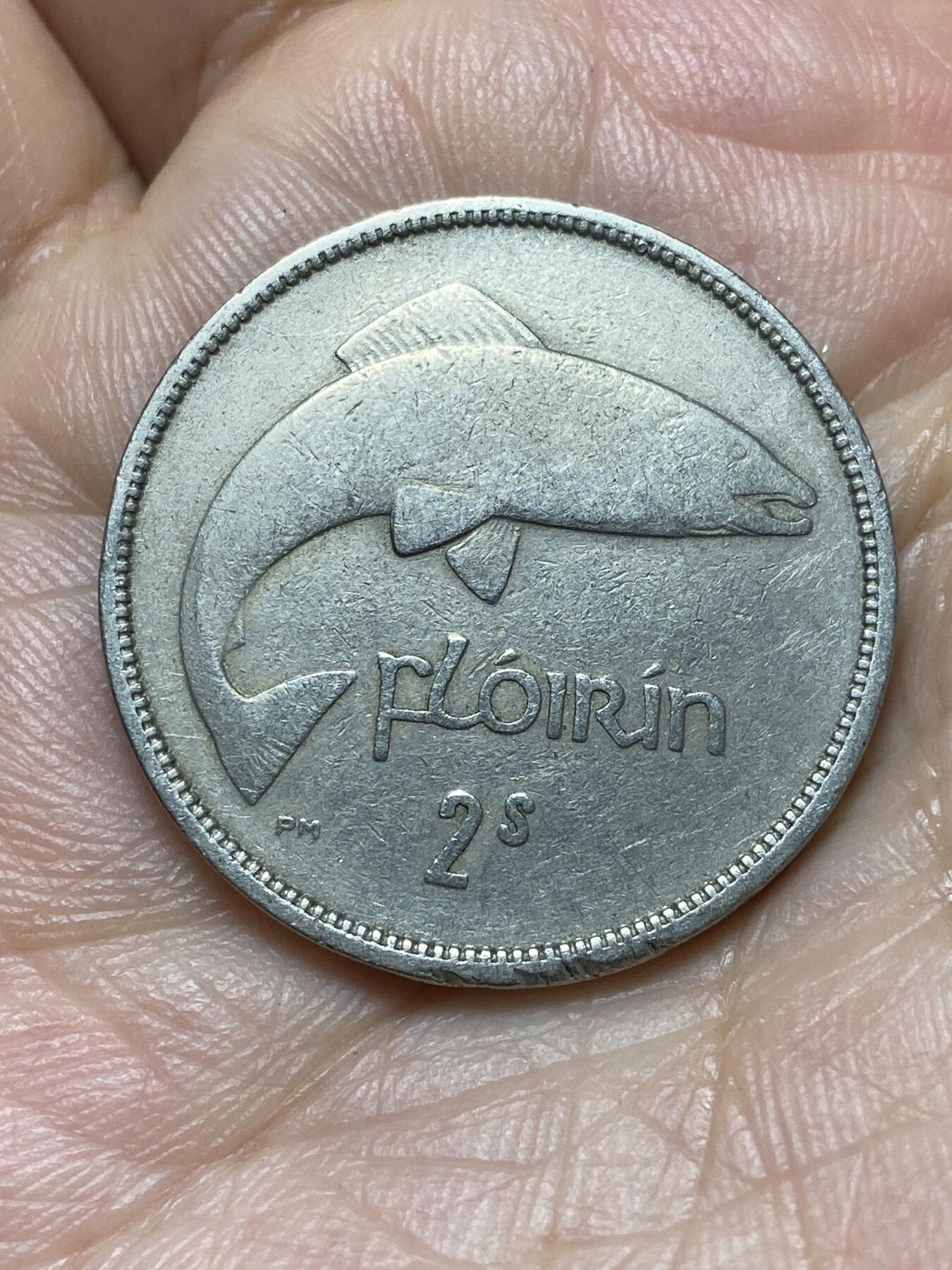 2026年第二十九场(总第一百九十八场）英国一线回流散币新年初九特拍场第一场(免佣金) 爱尔兰🇮🇪1954年1弗洛林(等值2先令，共和国时期第一套第二版)