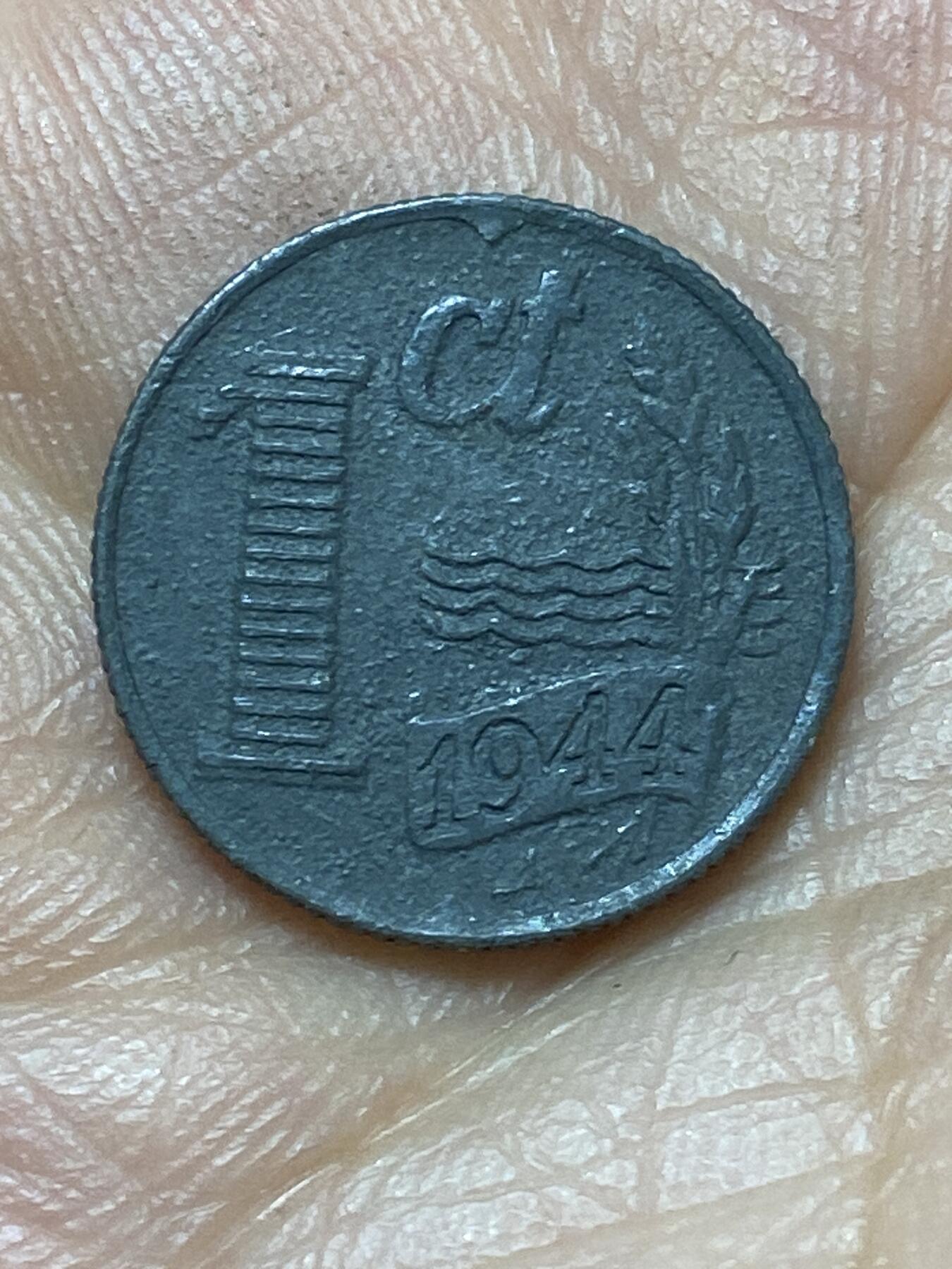 2026年第二十九场(总第一百九十八场）英国一线回流散币新年初九特拍场第一场(免佣金) 荷兰1944年1分(二战德国占领时期)