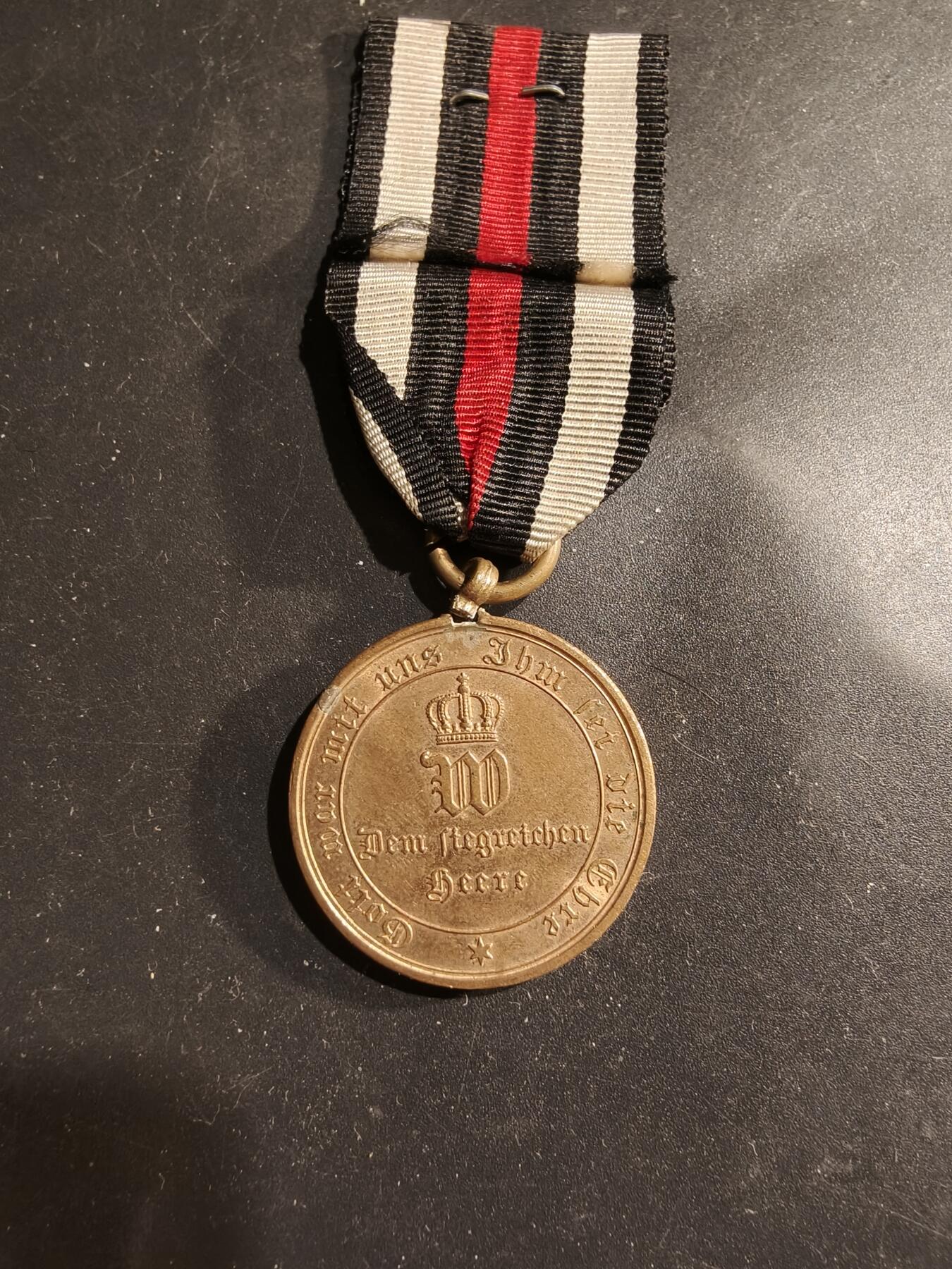 老王徽章第183期 德国普法战争奖章    带边铭   一线作战人员版