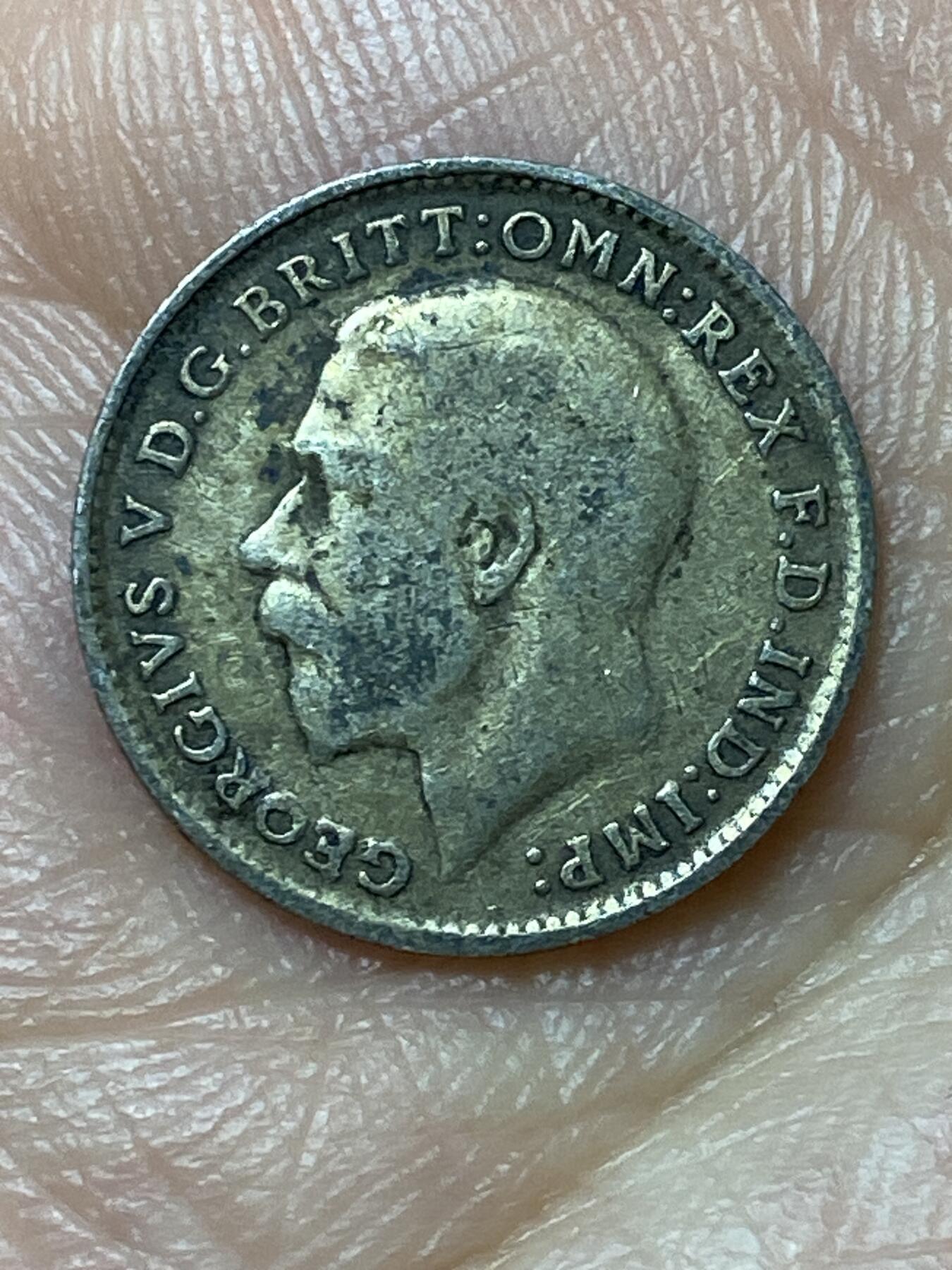 2026年第二十九场(总第一百九十八场）英国一线回流散币新年初九特拍场第一场(免佣金) 英国🇬🇧1916年3便士银币(乔治五世第一版，925高银)