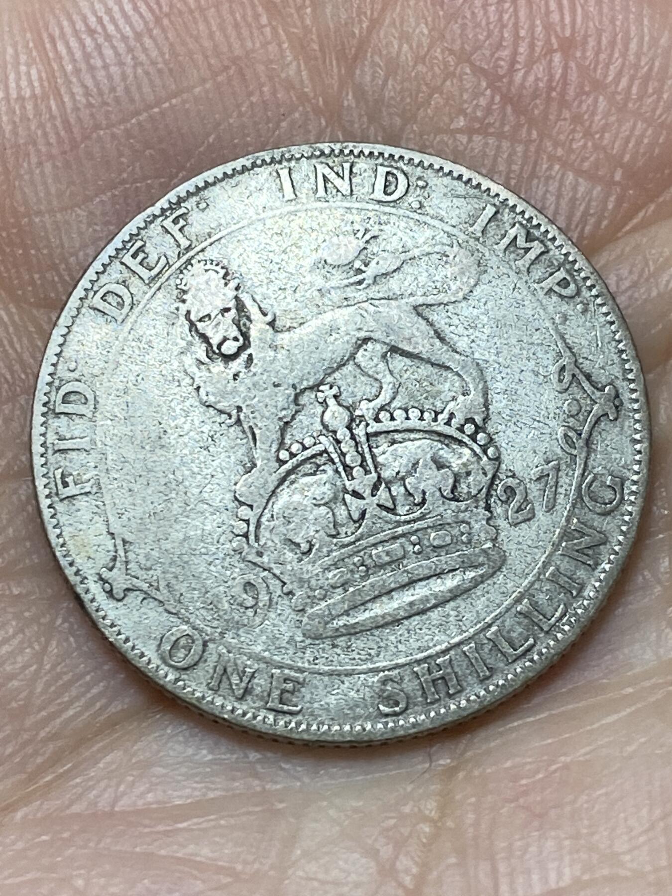 2026年第二十九场(总第一百九十八场）英国一线回流散币新年初九特拍场第一场(免佣金) 英国🇬🇧1927年1先令银币(乔治五世第三版，关门年仅发行2年，500银)