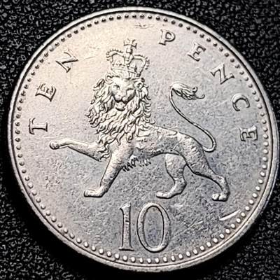 泉币菌-第194场- 新年快乐 新年第二场 本场拍品多 请提前出价 - 英国1992年 10便士铜镍币 28.5mm 伊丽莎白二世女王 皇冠狮子