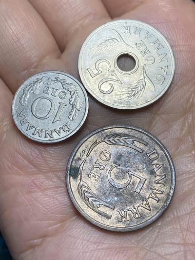 2026年第二十八场(总第一百九十七场）新春初七特拍场(佣金3%最低1元) - 丹麦🇩🇰3枚：1963年10欧尔，65年5欧尔，68年25欧尔(弗雷德里克九世C; S版)