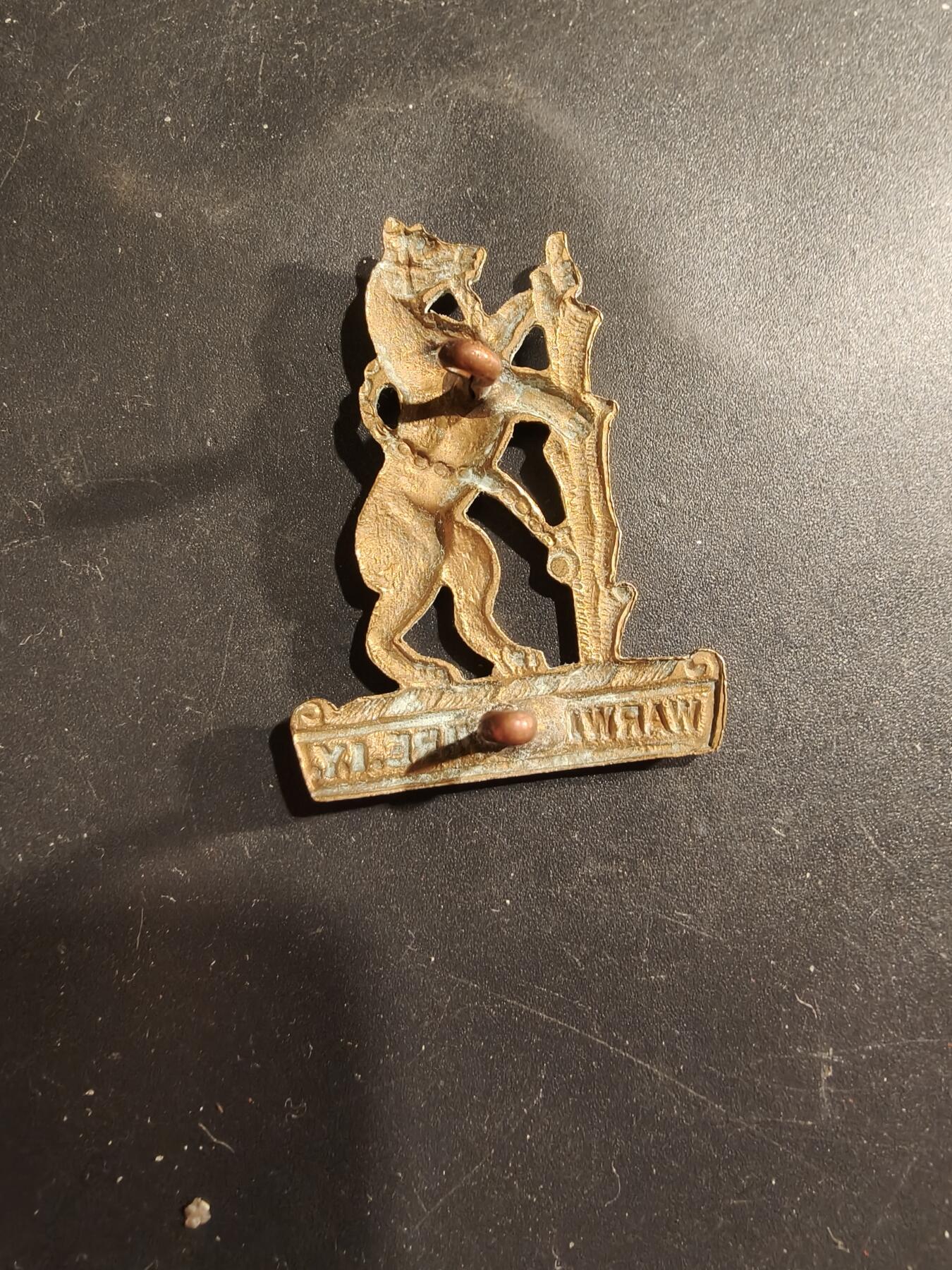 老王徽章第183期 英国沃威克郡义勇步兵团帽徽    一战时期