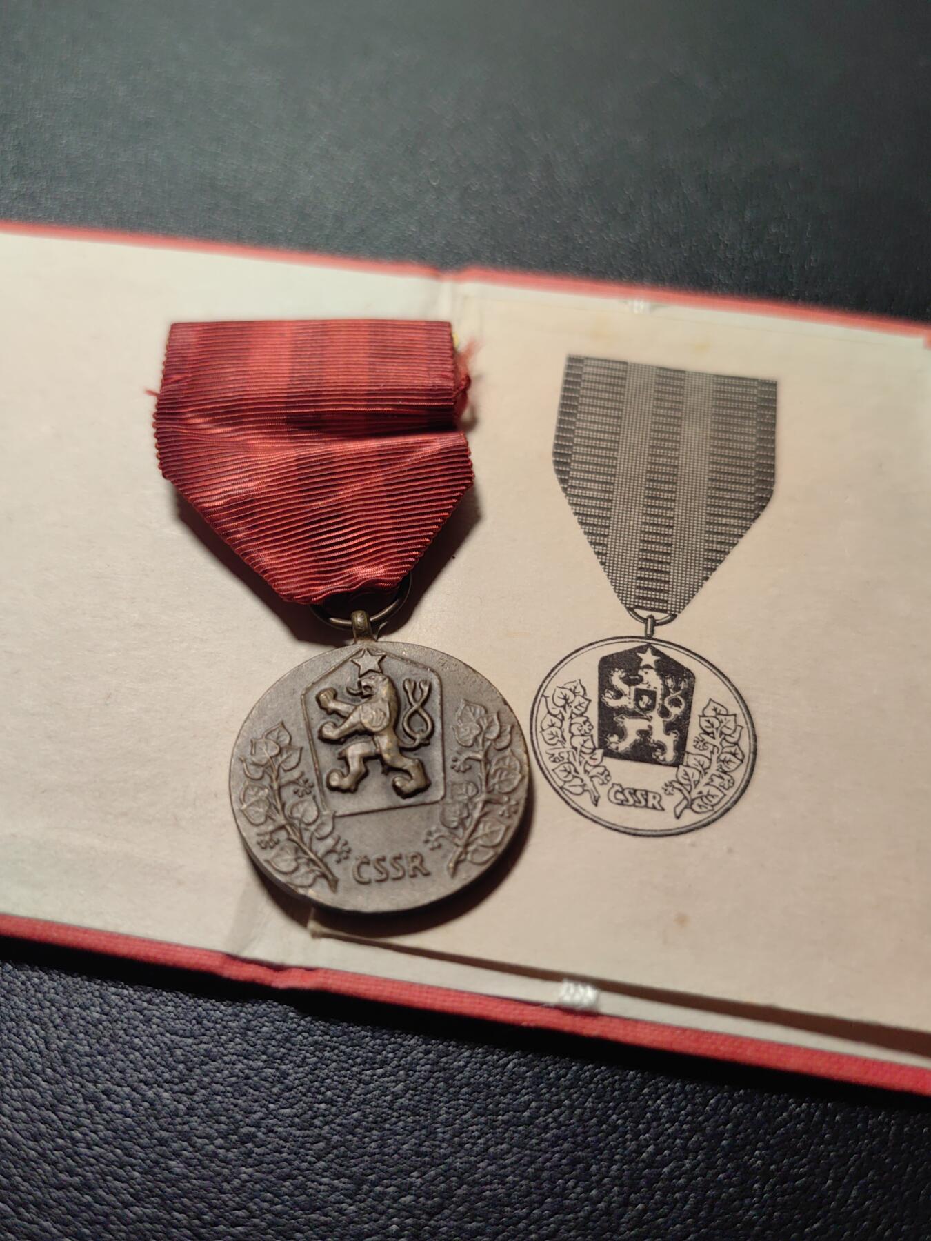 靖甫拍卖第五场 捷克斯洛伐克为祖国服务奖章带证