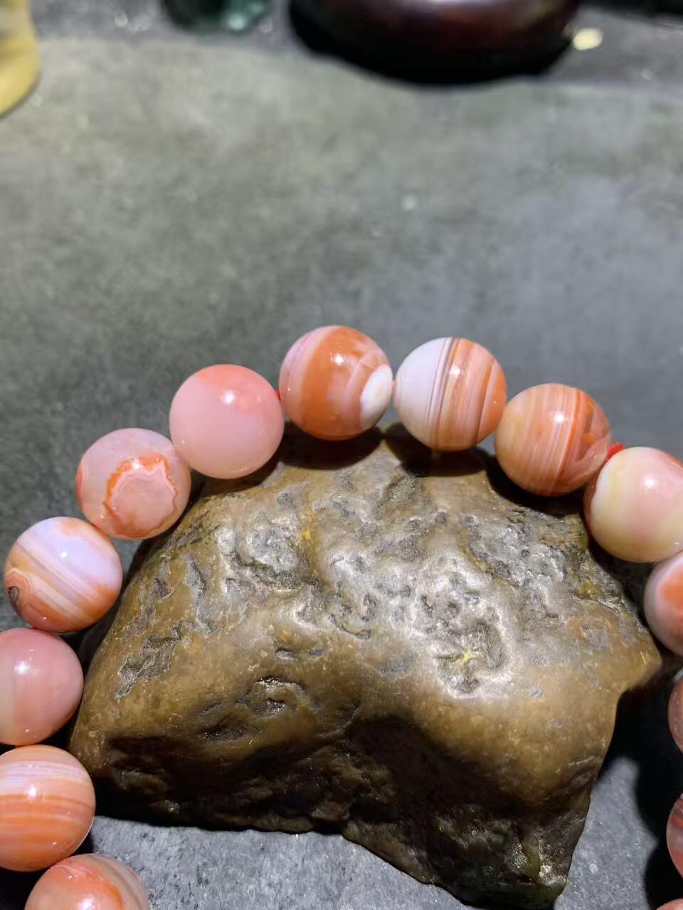 川料南红玛瑙单圈手串一条