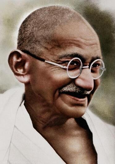 法国1986年 世界伟人圣雄甘地 高浮雕精制大铜章 50MM