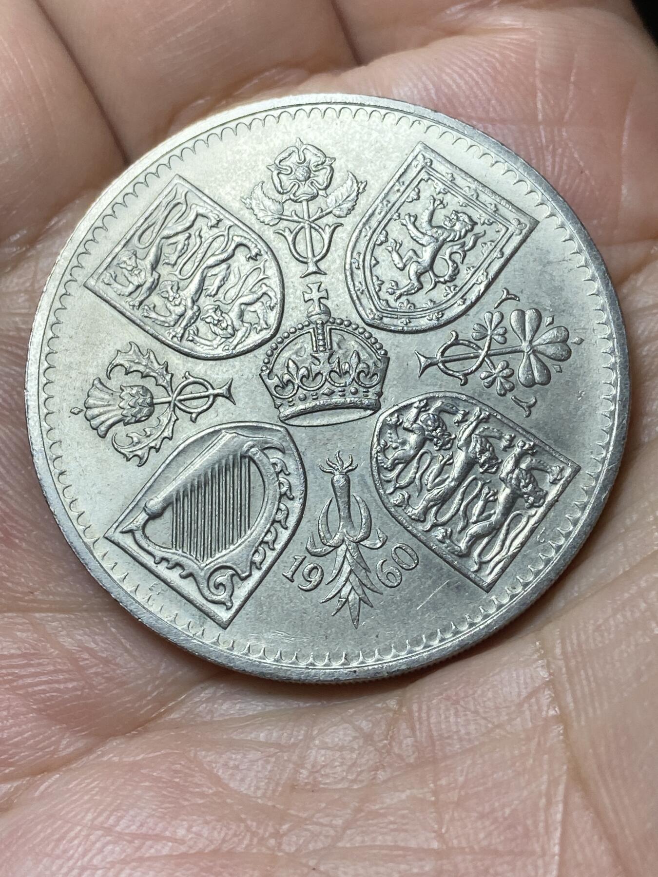 2026年第二十九场(总第一百九十八场）英国一线回流散币新年初九特拍场第一场(免佣金) 英国🇬🇧1960单年份5先令克朗型大币(1960年纽约英国博览会纪念币)