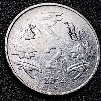 泉币菌-第194场- 新年快乐 新年第二场 本场拍品多 请提前出价 - 印度2卢比 2014年 狮子 25mm 不锈钢