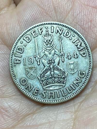 2026年第二十九场(总第一百九十八场）英国一线回流散币新年初九特拍场第一场(免佣金) - 英国🇬🇧1944年1先令银币(乔治六世第一版，苏格兰坐狮版，500银)