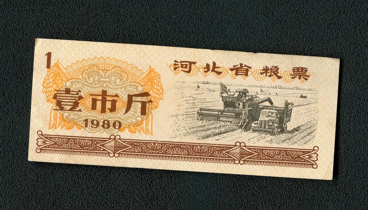 沧河堂099 1980年 河北省粮票 一斤