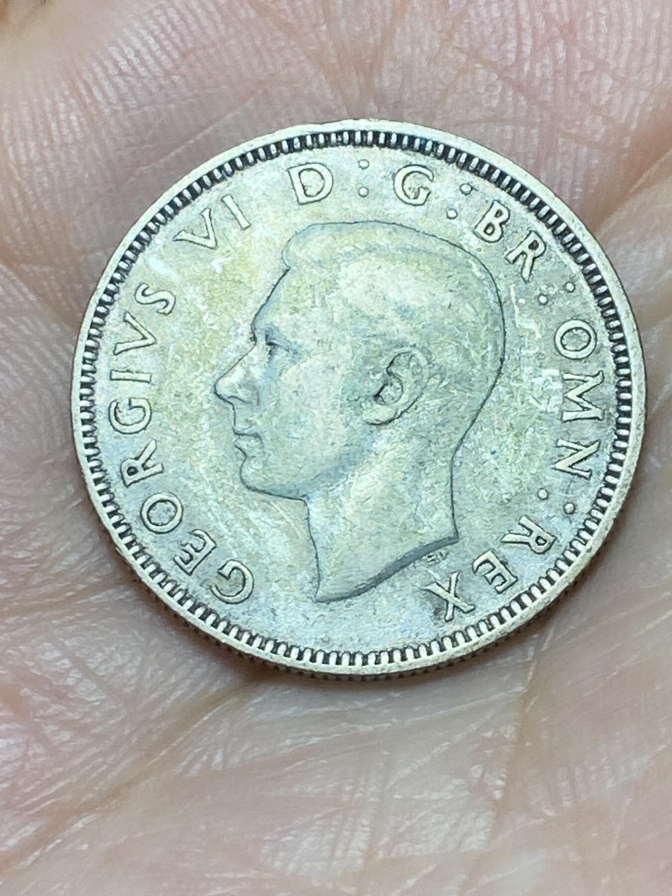 2026年第二十九场(总第一百九十八场）英国一线回流散币新年初九特拍场第一场(免佣金) 英国🇬🇧1944年1先令银币(乔治六世第一版，苏格兰坐狮版，500银)