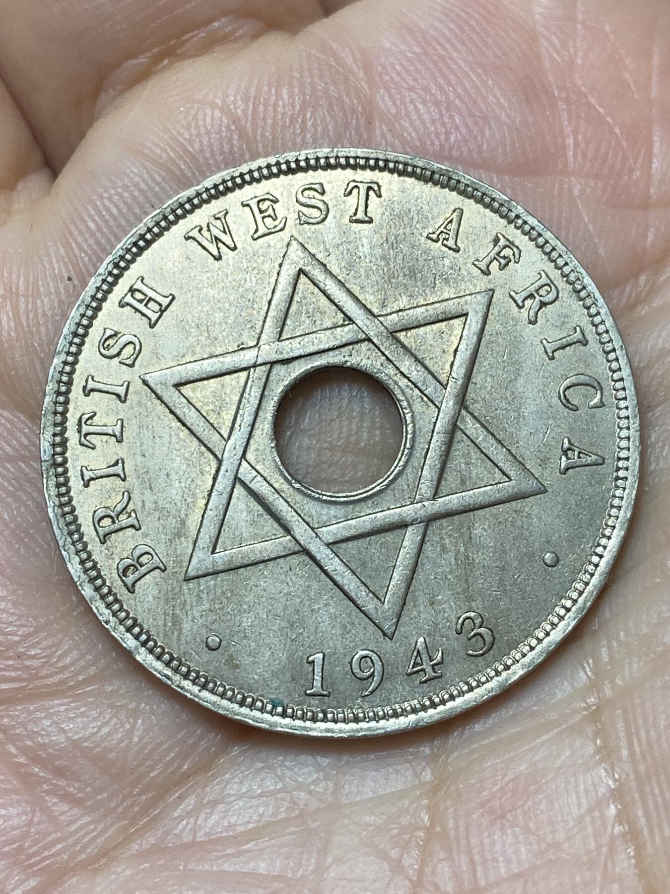 2026年第二十九场(总第一百九十八场）英国一线回流散币新年初九特拍场第一场(免佣金) 原光好品–英属西非1943年1便士(乔治六世第一版)