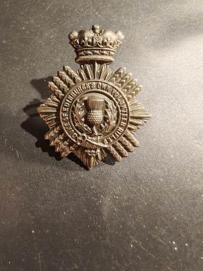 老王徽章第183期 - 英国爱丁堡公爵所属志愿步兵团帽徽    一战时期
