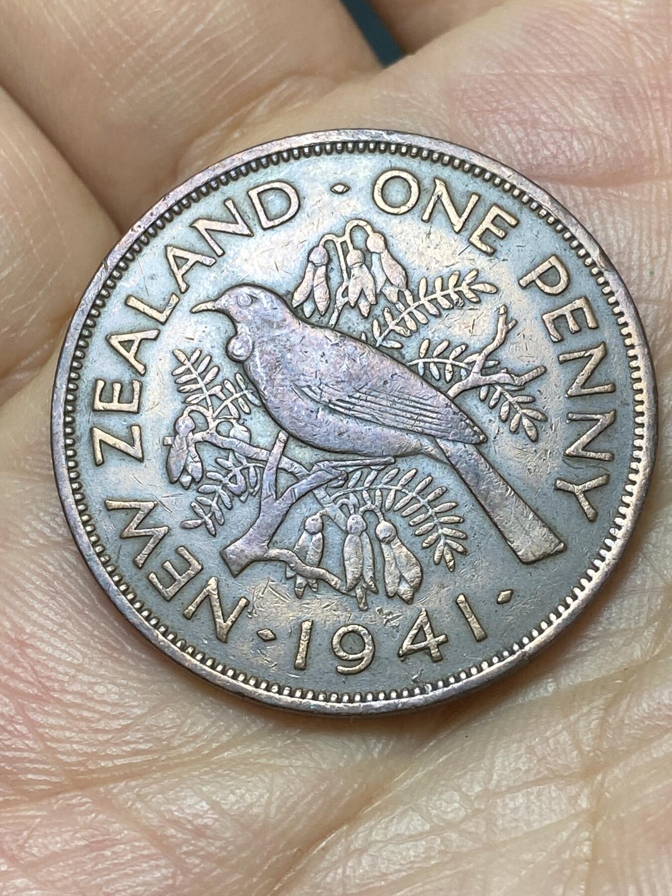 2026年第二十九场(总第一百九十八场）英国一线回流散币新年初九特拍场第一场(免佣金) 稀年–新西兰🇳🇿1941年1便士(乔治六世第一版，发行量最少年份)