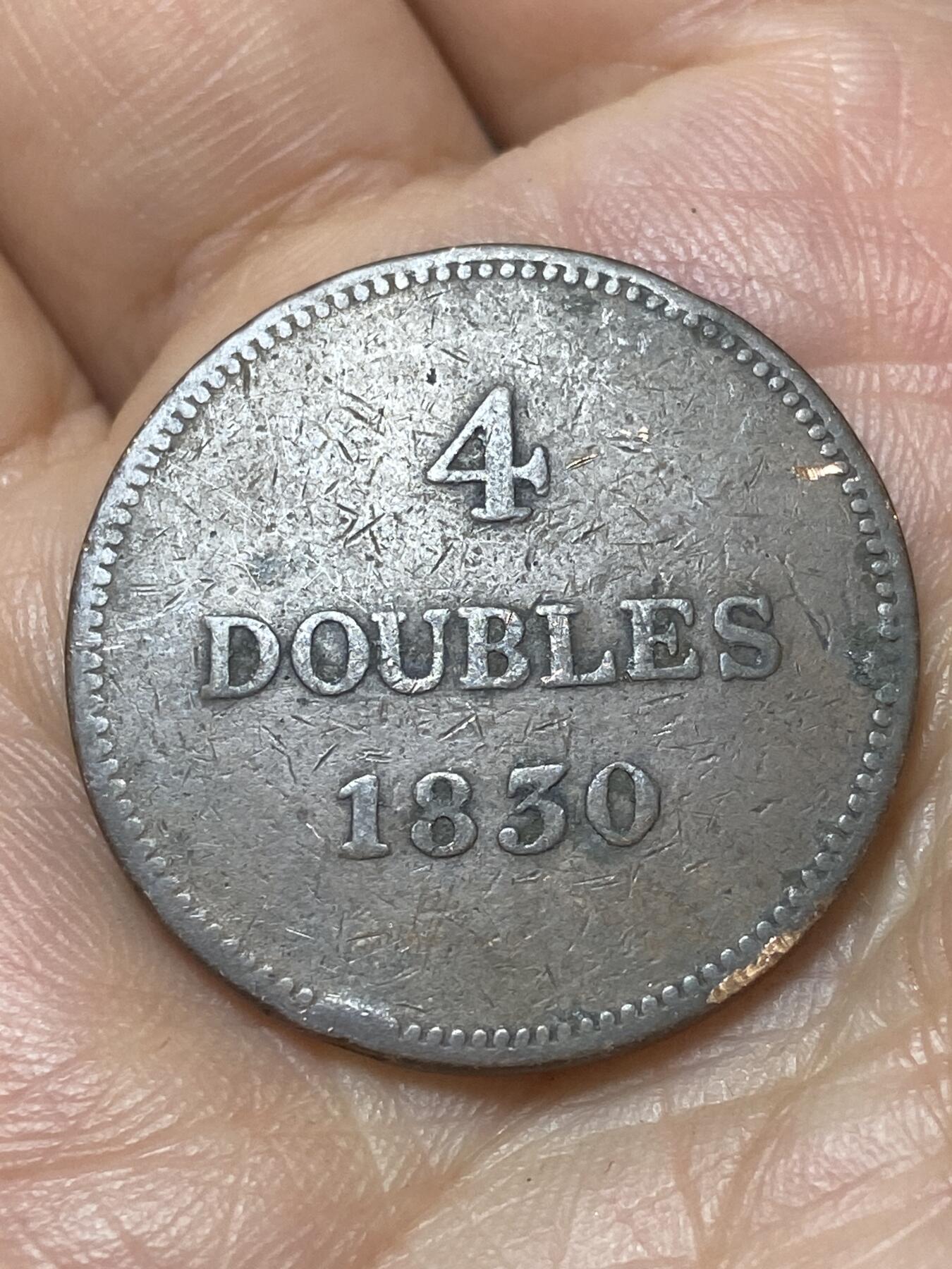 2026年第二十九场(总第一百九十八场）英国一线回流散币新年初九特拍场第一场(免佣金) 英属根西岛🇬🇬1830单年份4道布(乔治四世时期，第一版4道布，首发年仅发行2年)