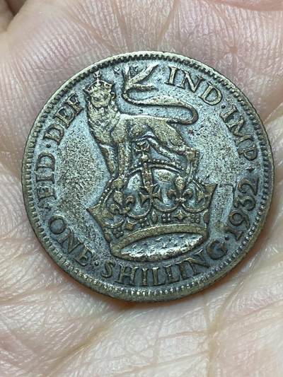 2026年第二十九场(总第一百九十八场）英国一线回流散币新年初九特拍场第一场(免佣金) - 英国🇬🇧1932年1先令银币(乔治五世第四版，500银)