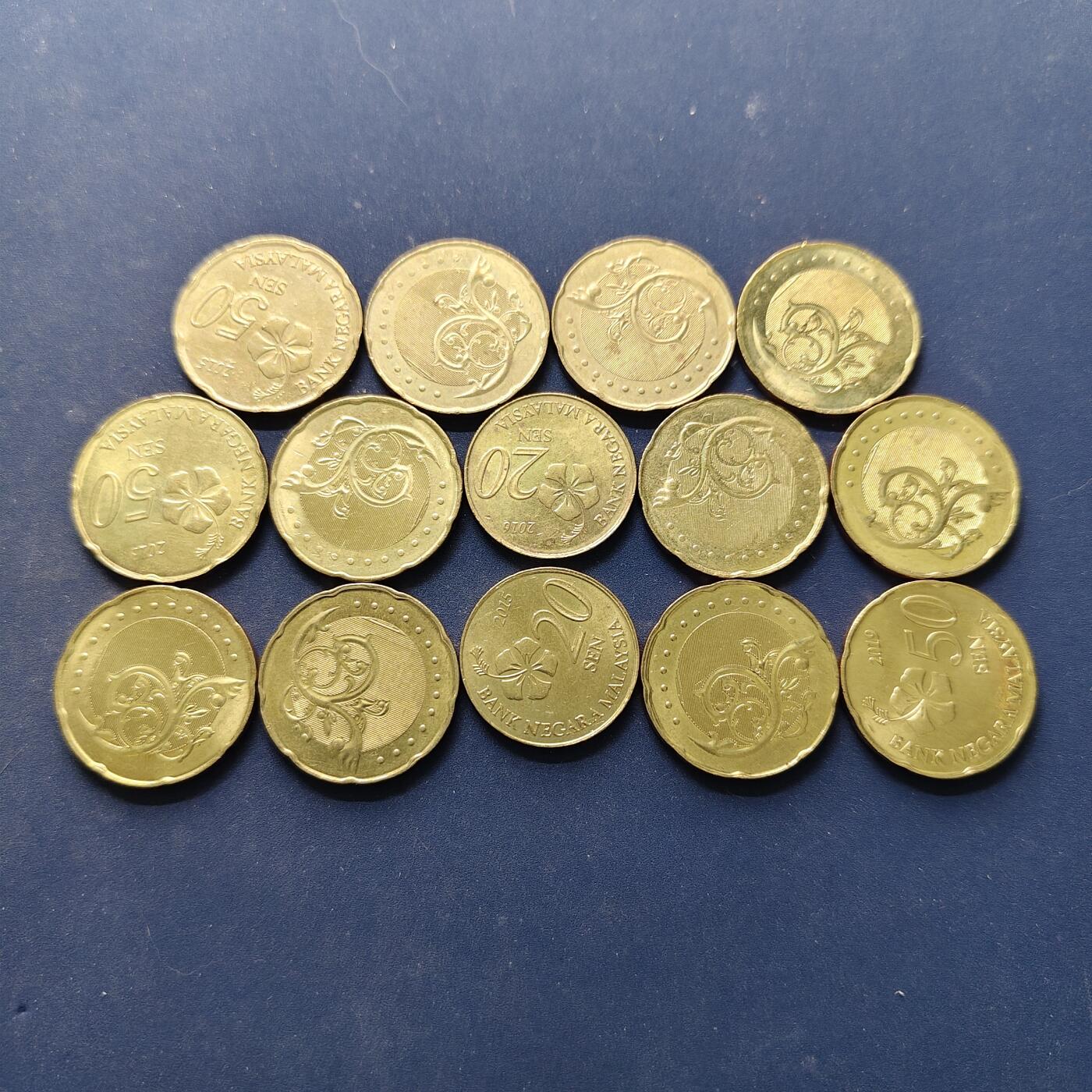 【全场包邮】纯粹捡漏拍504场-更新中 马来西亚各年份散币14枚一组