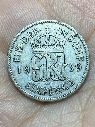 2026年第二十九场(总第一百九十八场）英国一线回流散币新年初九特拍场第一场(免佣金) - 英国🇬🇧1939年6便士银币(乔治六世第一版，500银)