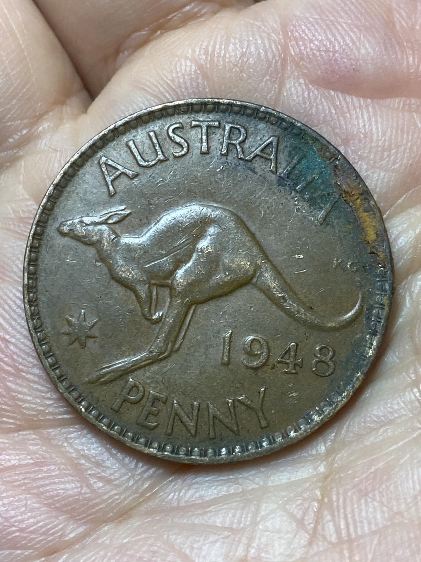 2026年第二十九场(总第一百九十八场）英国一线回流散币新年初九特拍场第一场(免佣金) 澳大利亚🇦🇺1948年1便士(乔治六世第一版，m版墨尔本造，关门年)