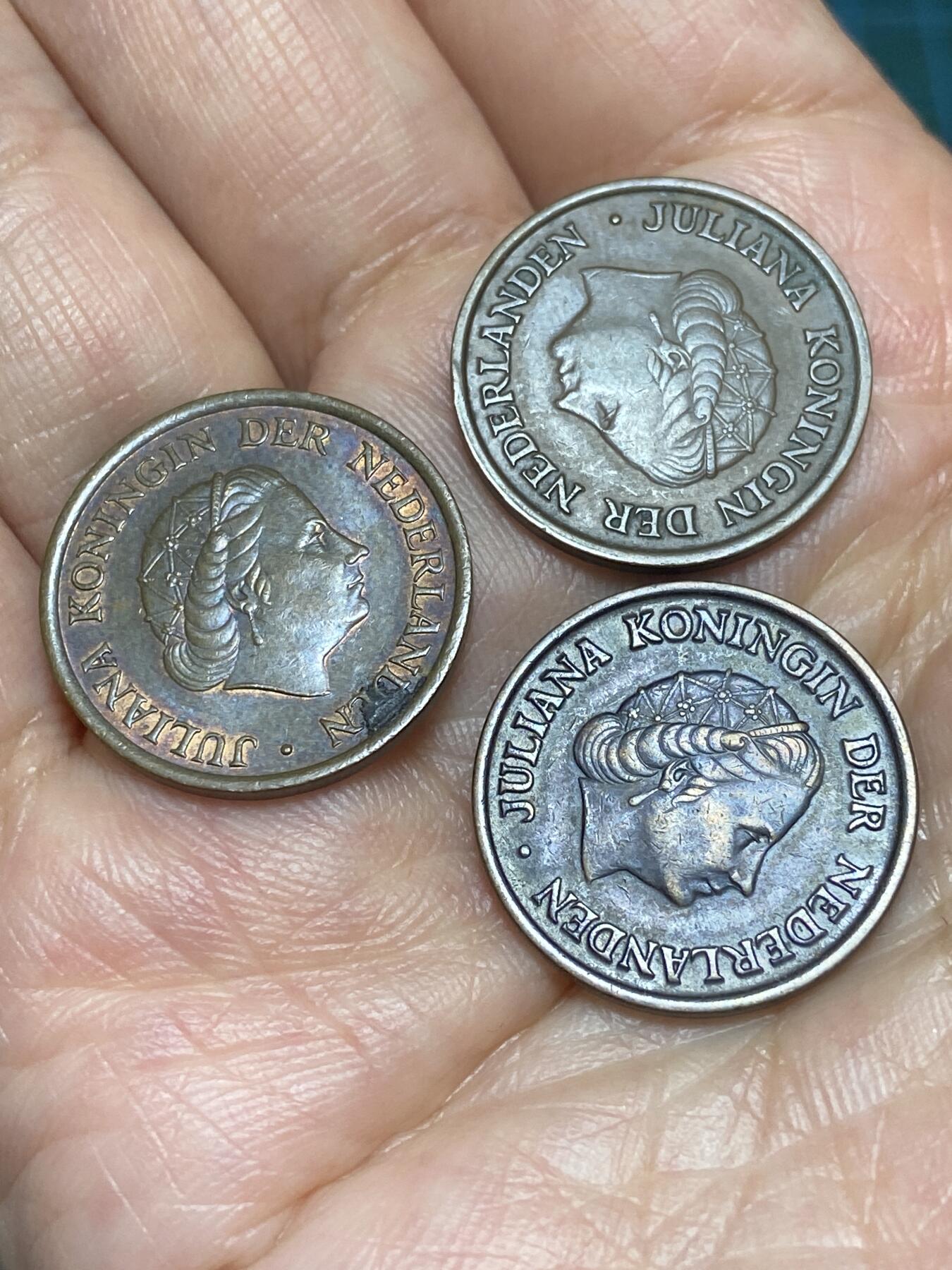 2026年第二十八场(总第一百九十七场）新春初七特拍场(佣金3%最低1元) 荷兰🇳🇱5分3枚：1950年52年79年(朱丽安娜女王时期，Fish鱼标和Cock鸡标)