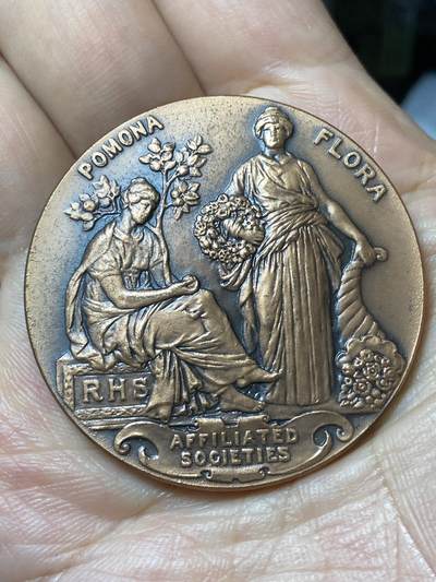 2026年第二十九场(总第一百九十八场）英国一线回流散币新年初九特拍场第一场(免佣金) - 英国🇬🇧未刻字大型奖章(RHS皇家园艺协会奖章)，直径44毫米，厚3.2毫米，重43.74克