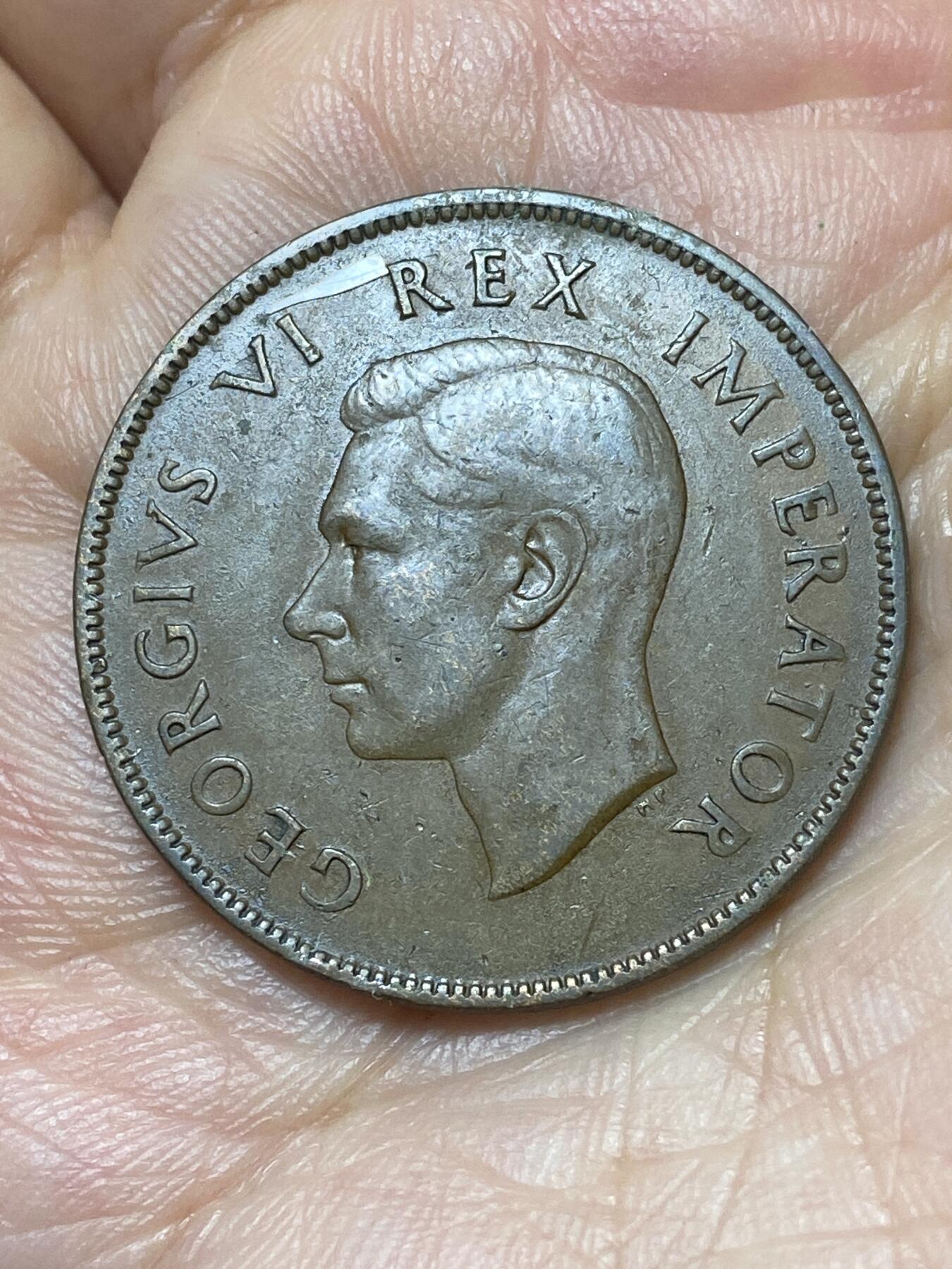 2026年第二十九场(总第一百九十八场）英国一线回流散币新年初九特拍场第一场(免佣金) 英属南非1938年1便士(乔治六世第一版)