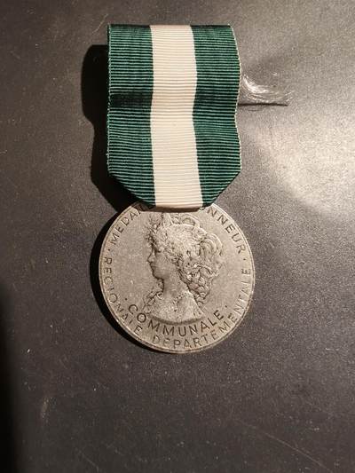 老王徽章第183期 - 法国银级地方嘉奖奖章    925银    1995年实发    26.6g