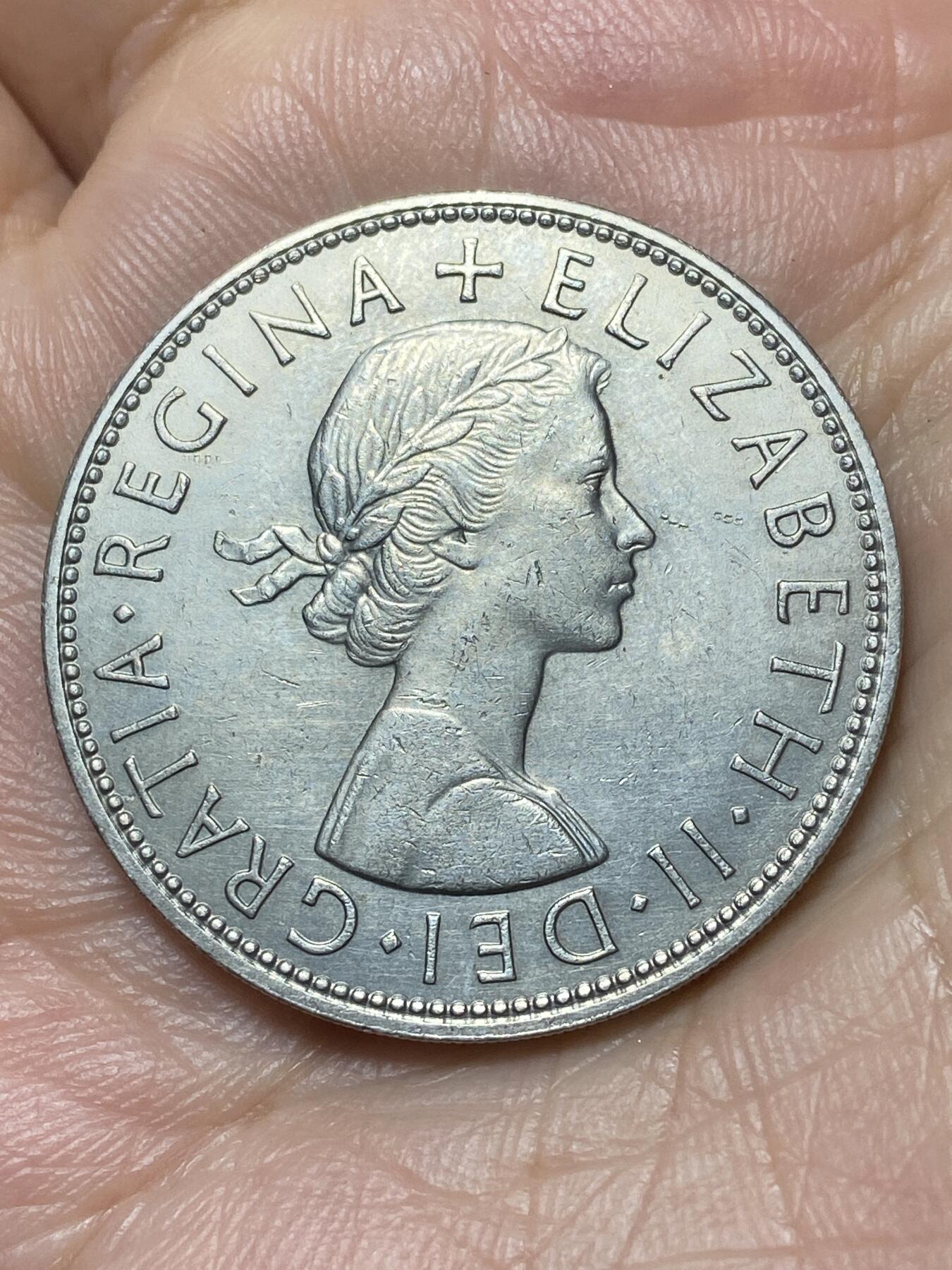 2026年第二十九场(总第一百九十八场）英国一线回流散币新年初九特拍场第一场(免佣金) 好品–英国🇬🇧1964年半克朗(伊丽莎白二世青年桂冠第二版)