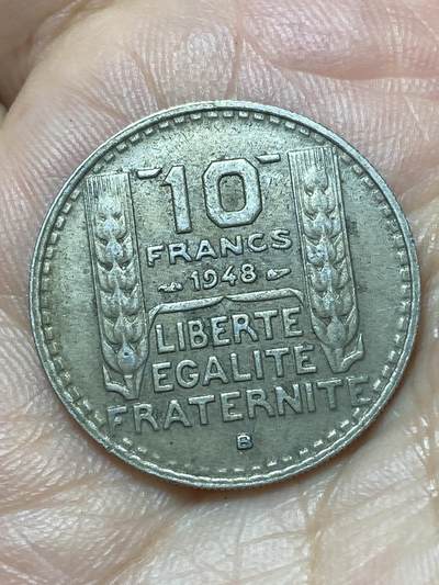 2026年第二十九场(总第一百九十八场）英国一线回流散币新年初九特拍场第一场(免佣金) - 法兰西第四共和国1948年10法郎(小头版，B标博蒙莱罗热造，仅发行3年)