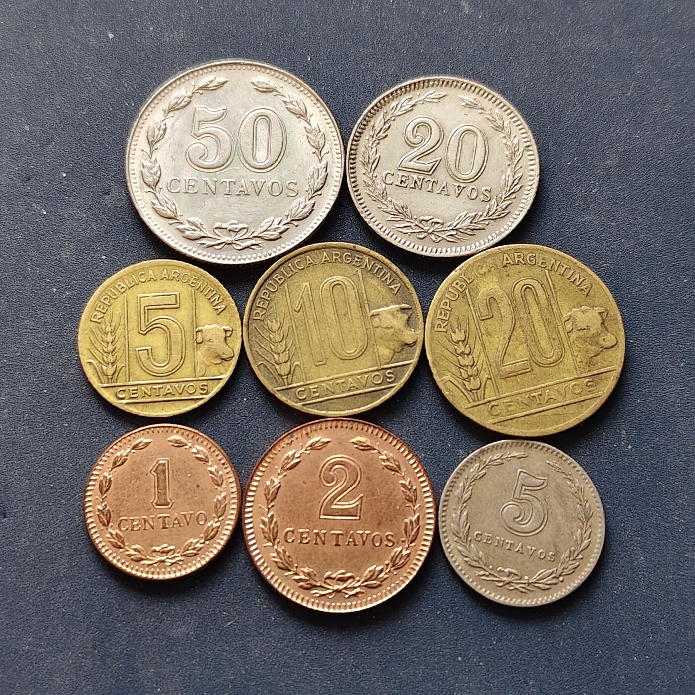 【全场包邮】纯粹捡漏拍504场-更新中 阿根廷1925-1948年8枚套币