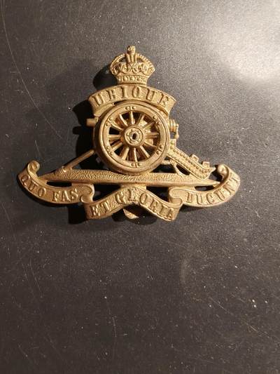 老王徽章第183期 - 英国皇家炮兵团帽徽    一战时期