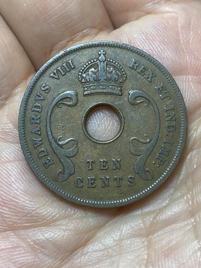 2026年第二十九场(总第一百九十八场）英国一线回流散币新年初九特拍场第一场(免佣金) - 英属东非1936单年份10分(爱德华八世时期，KN标金斯诺顿厂造)