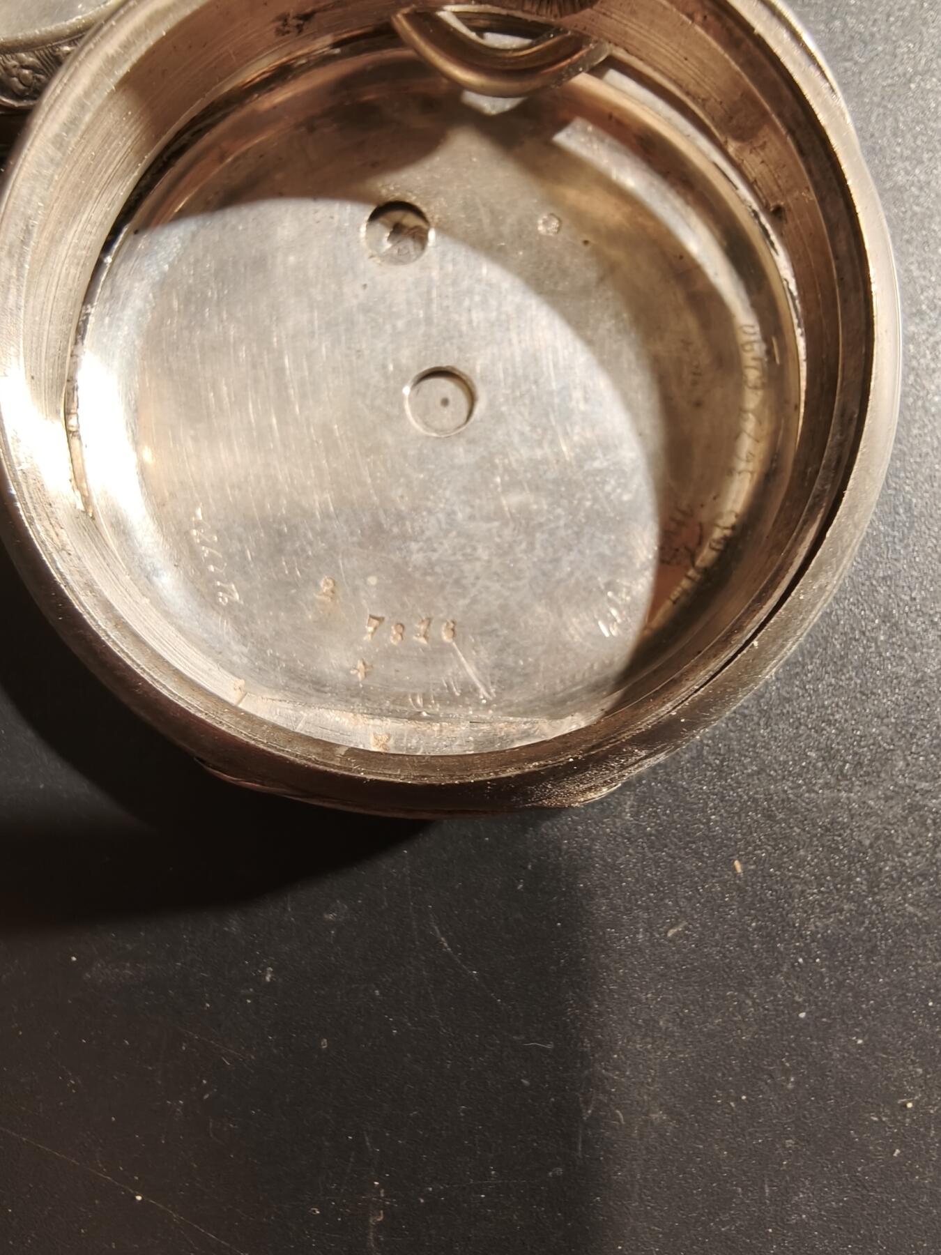 老王徽章第183期 法国怀表壳一组    螃蟹银标    193.7g