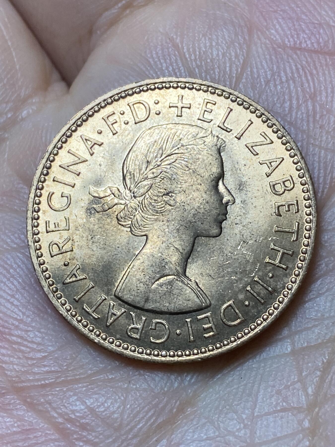 2026年第二十九场(总第一百九十八场）英国一线回流散币新年初九特拍场第一场(免佣金) 原光好品–英国🇬🇧1965年半便士(伊丽莎白二世青年桂冠第二版)