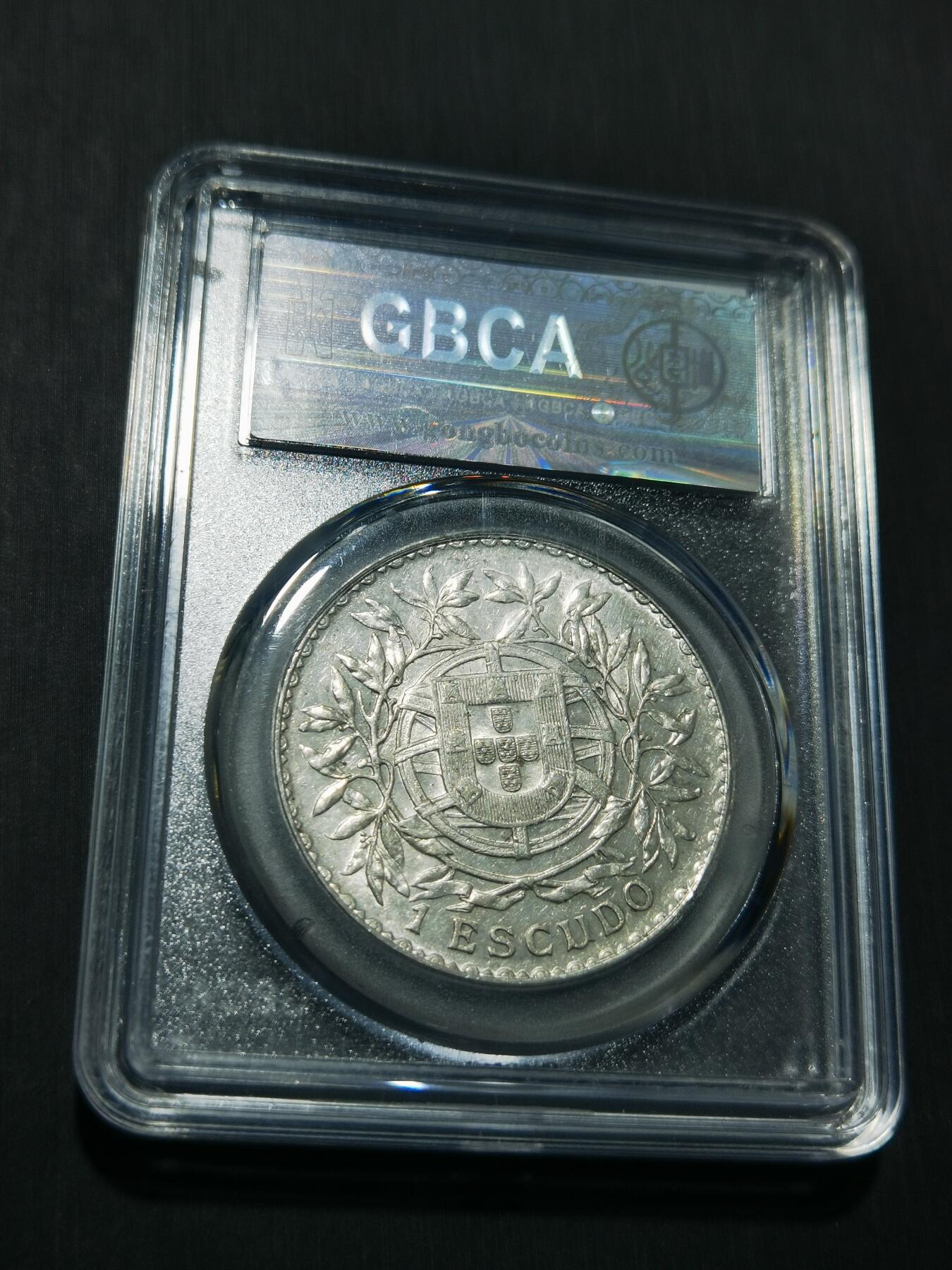 天下钱庄专场欢迎参拍 葡萄牙自由女神1埃斯库多银币