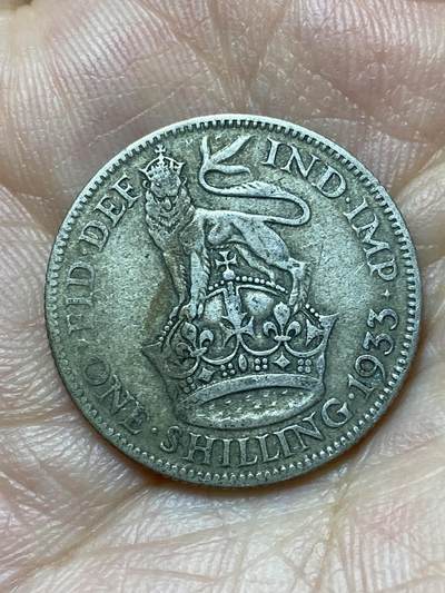 2026年第二十九场(总第一百九十八场）英国一线回流散币新年初九特拍场第一场(免佣金) - 英国🇬🇧1933年1先令银币(乔治五世第四版，500银)