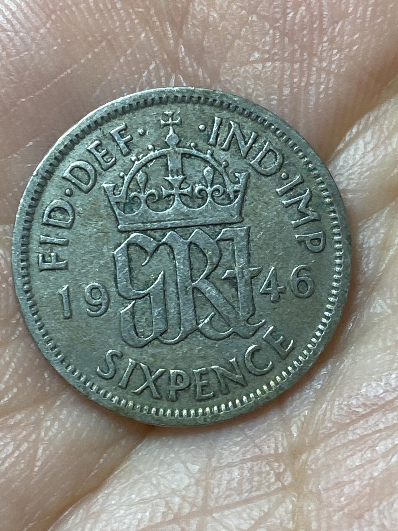 2026年第二十九场(总第一百九十八场）英国一线回流散币新年初九特拍场第一场(免佣金) 英国🇬🇧1946年6便士银币(乔治六世第一版，关门年，500银)