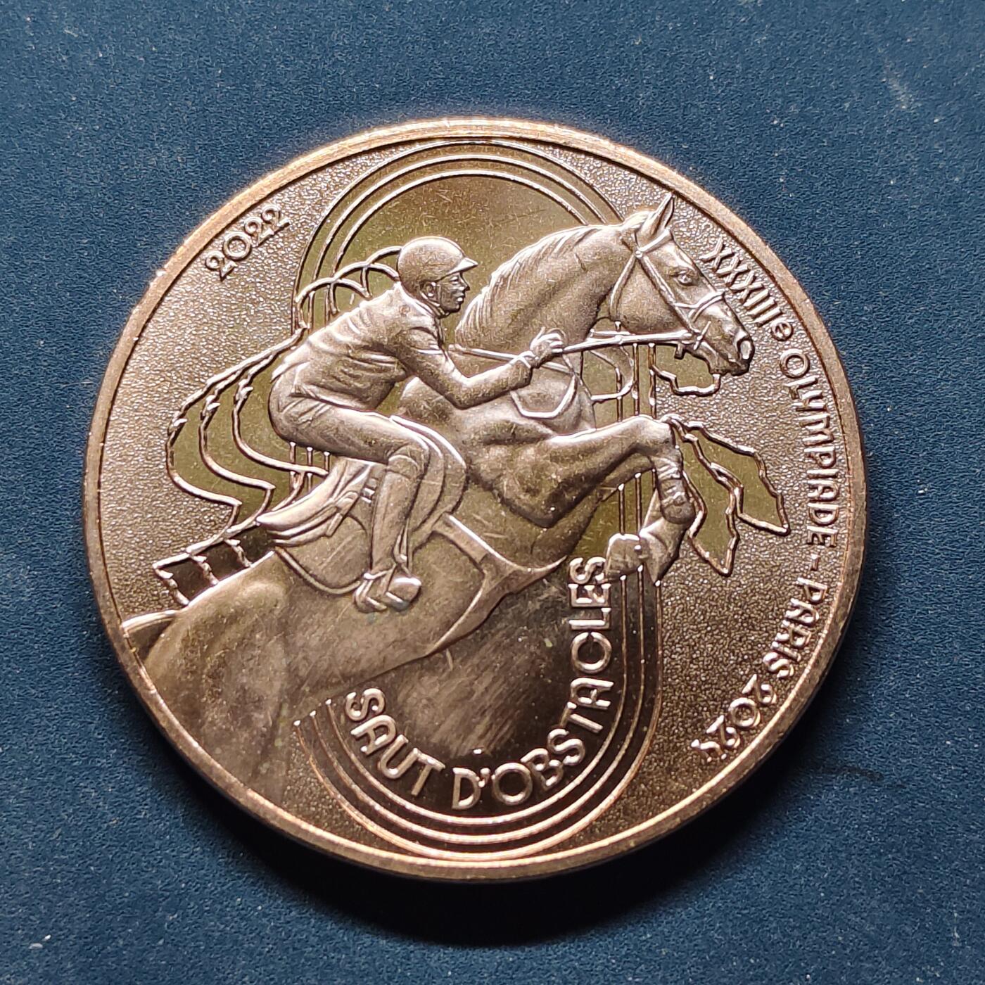 【全场包邮】纯粹捡漏拍504场-更新中 法国2022年1/4欧元巴黎奥运会马术纪念币