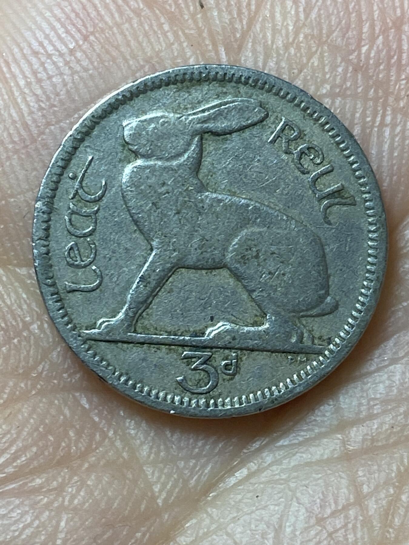 2026年第二十九场(总第一百九十八场）英国一线回流散币新年初九特拍场第一场(免佣金) 爱尔兰🇮🇪1943年3便士(共和国时期第一套第二版)