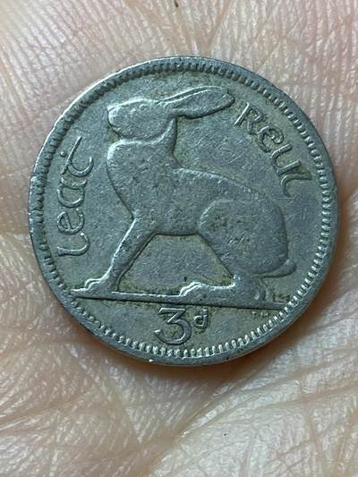 2026年第二十九场(总第一百九十八场）英国一线回流散币新年初九特拍场第一场(免佣金) - 爱尔兰🇮🇪1943年3便士(共和国时期第一套第二版)