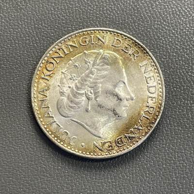 回流0218 新春快乐，马年大吉！ - 美品 荷兰1967年朱丽安娜女王1盾银币 银价6.5*72%*20=94元