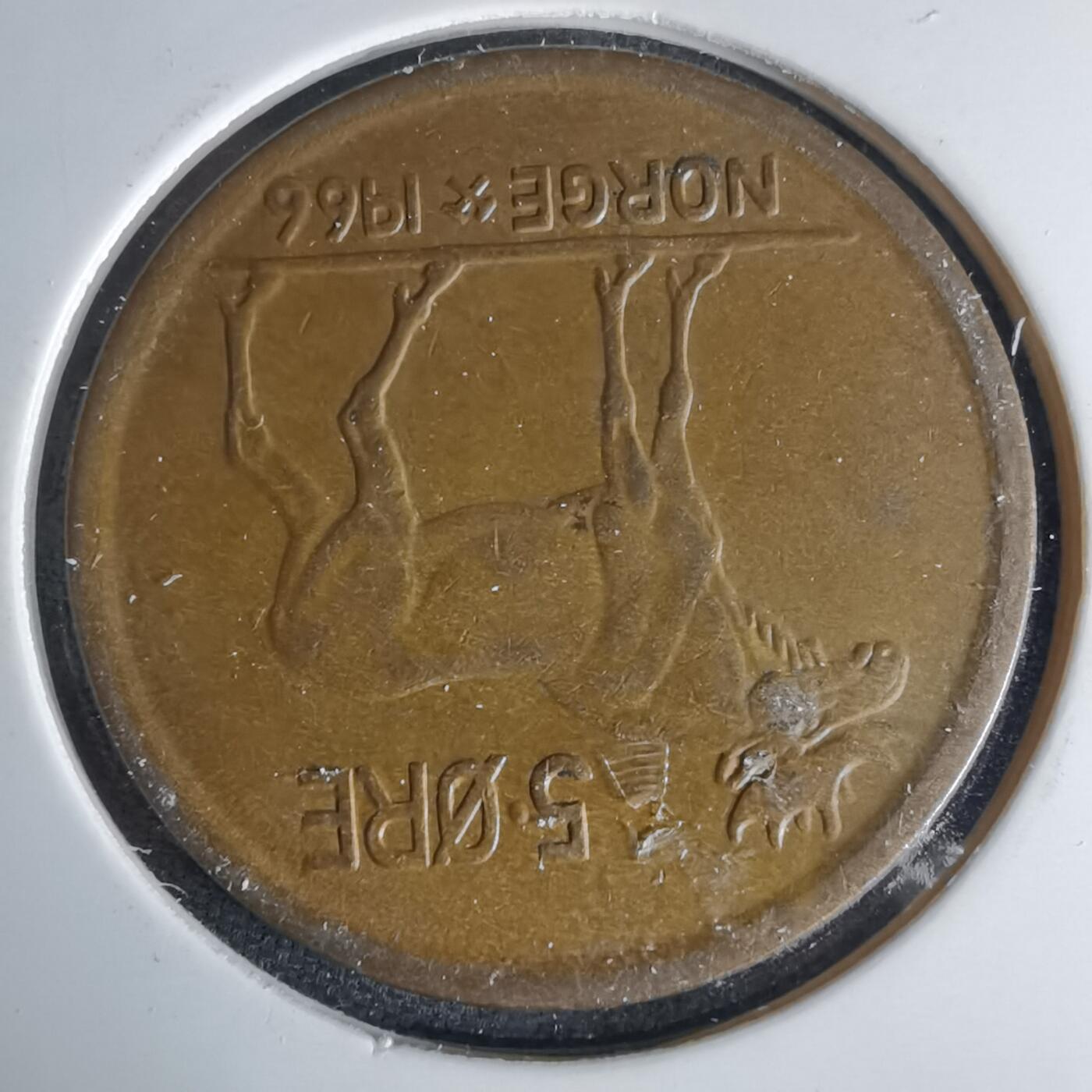 沼泽如烟--第999场 挪威1966年5欧尔