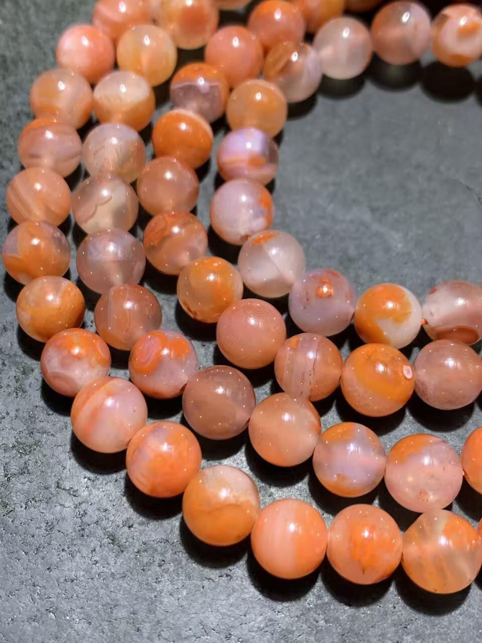 精美川料冰飘荔枝冻飘红南红玛瑙108手串一条，
