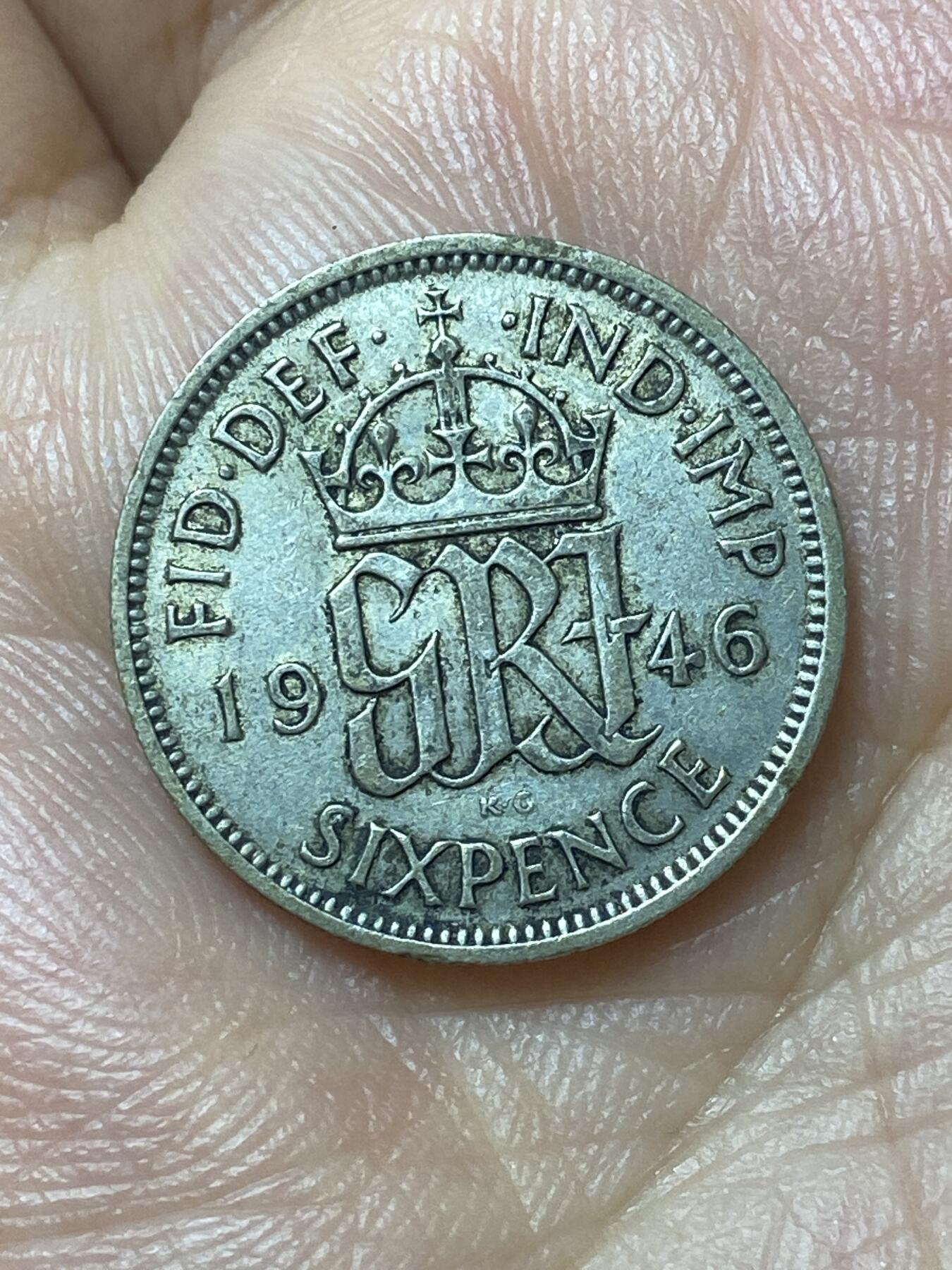 2026年第二十九场(总第一百九十八场）英国一线回流散币新年初九特拍场第一场(免佣金) 英国🇬🇧1946年6便士银币(乔治六世第一版关门年，500银)