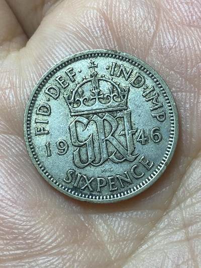 2026年第二十九场(总第一百九十八场）英国一线回流散币新年初九特拍场第一场(免佣金) - 英国🇬🇧1946年6便士银币(乔治六世第一版关门年，500银)