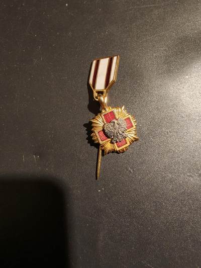 老王徽章第183期 - 波兰金级红十字会勋章迷你针插