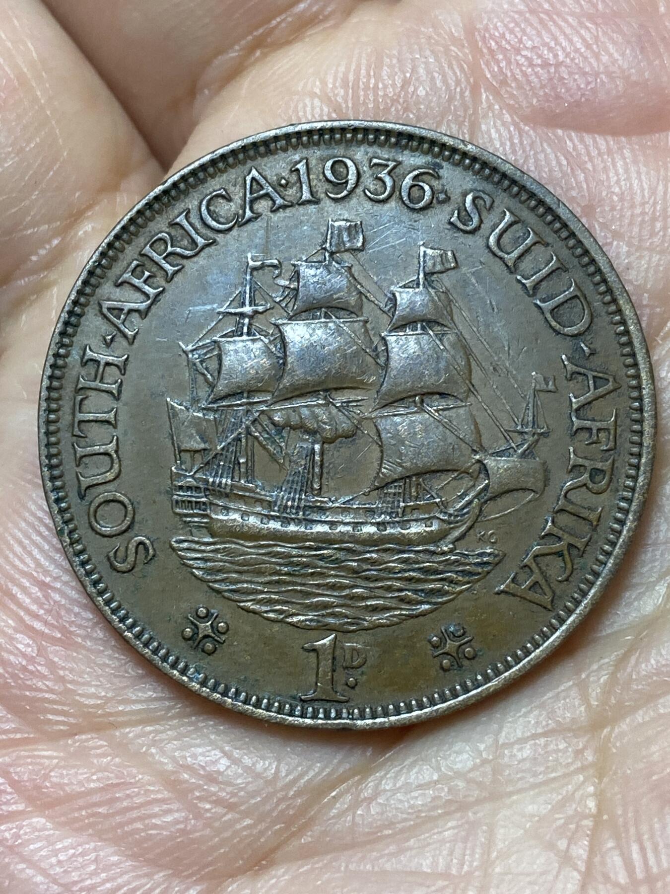 2026年第二十九场(总第一百九十八场）英国一线回流散币新年初九特拍场第一场(免佣金) 英属南非1936年1便士(乔治五世逝世年，第三版关门年)