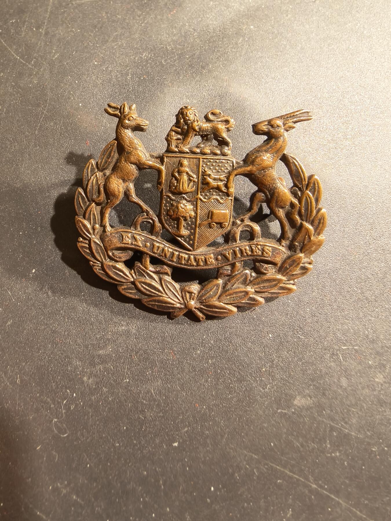 老王徽章第183期 英联邦南非国防军帽徽     一战时期